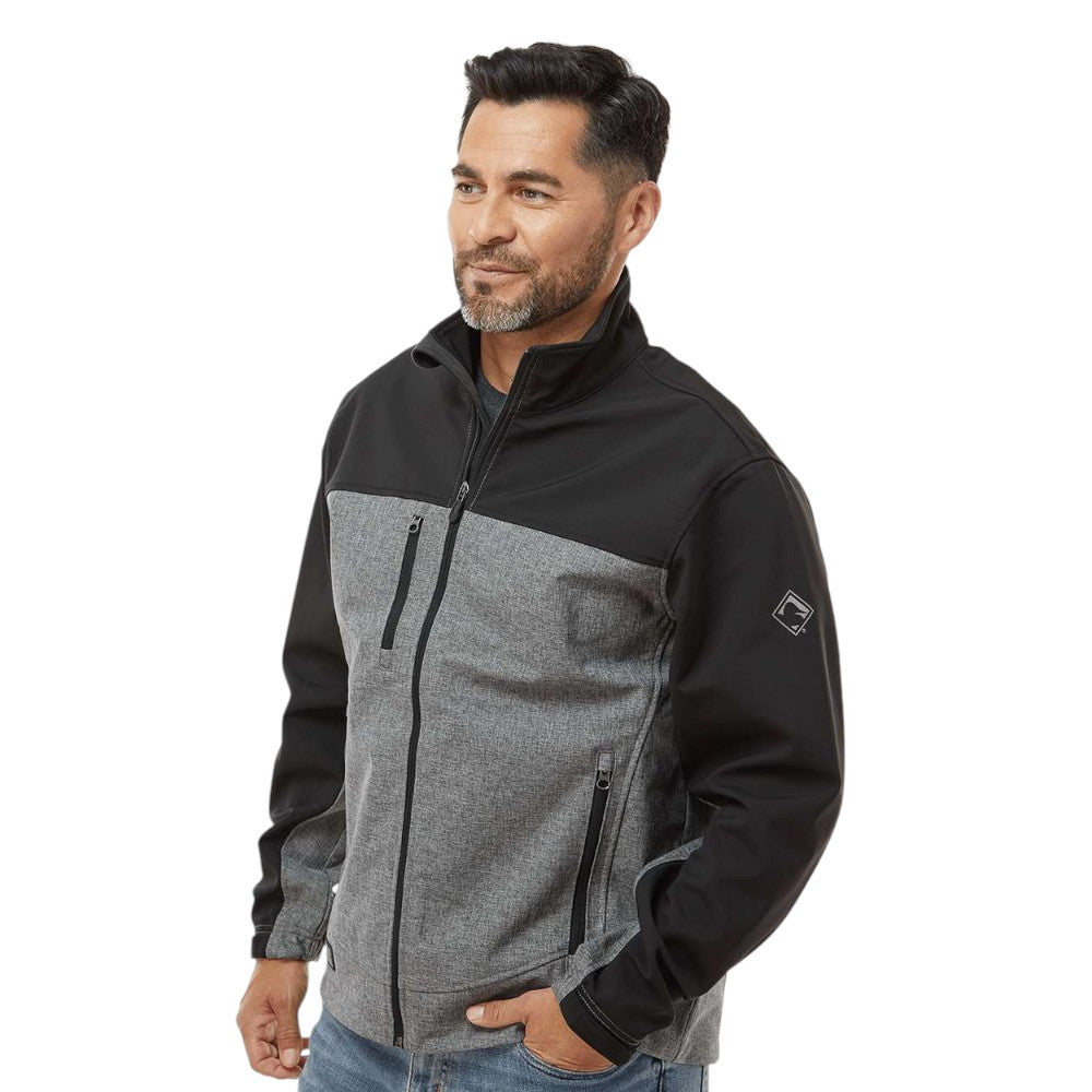 DRI DUCK Men's Motion Soft Shell Jacket - Black Heather/Black