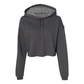 Women's Cropped Fleece Hoodie - Deep Grey Heather