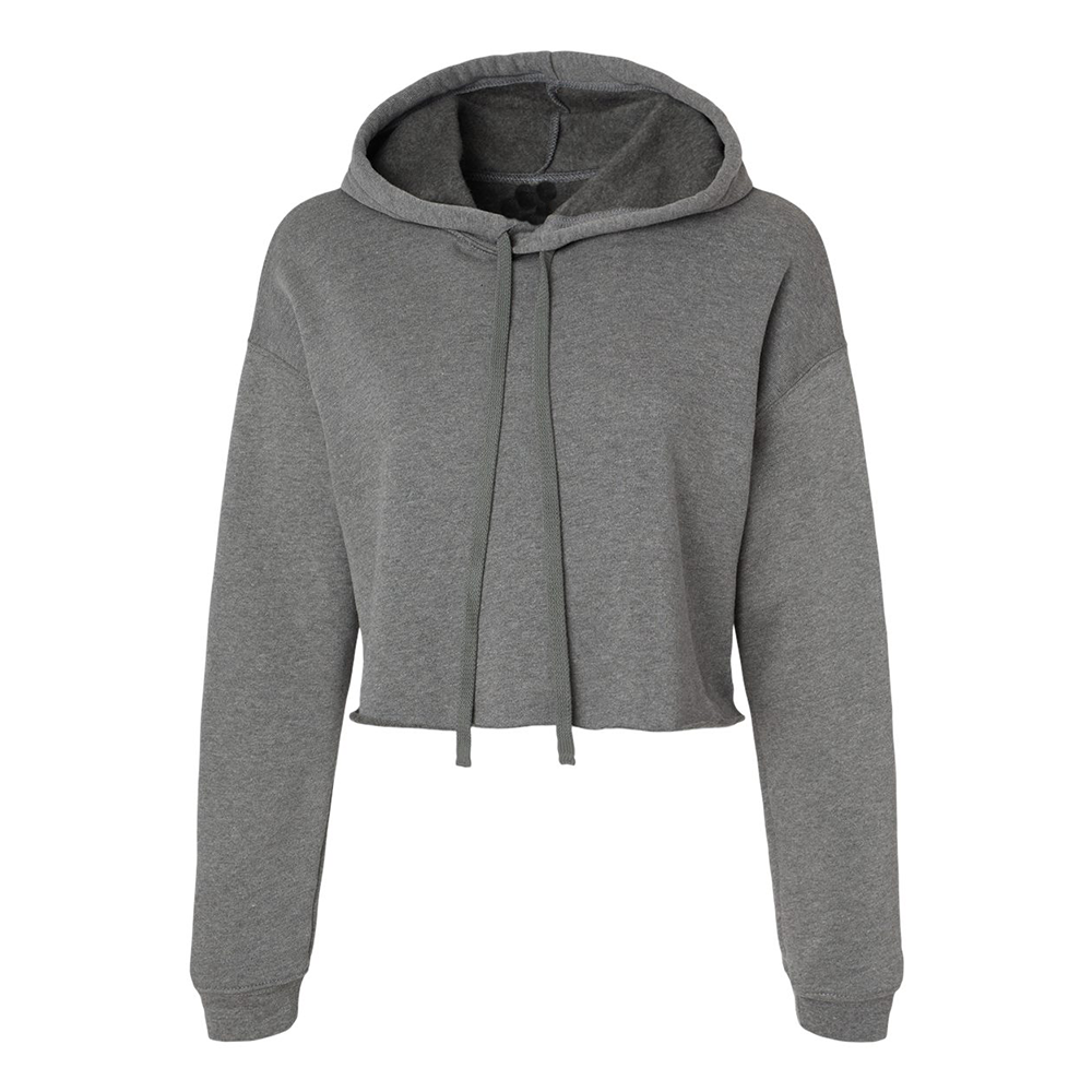 Women's Cropped Fleece Hoodie - Deep Heather