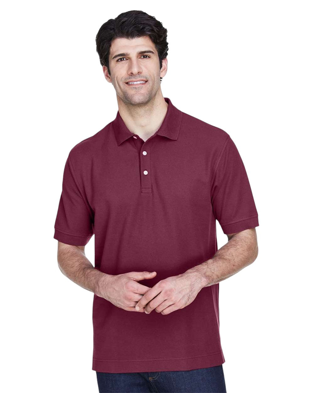 Devon & Jones Pima Piqué Polo - Burgundy