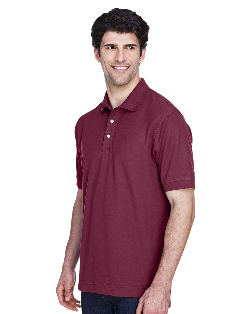 Devon & Jones Pima Piqué Polo - Burgundy