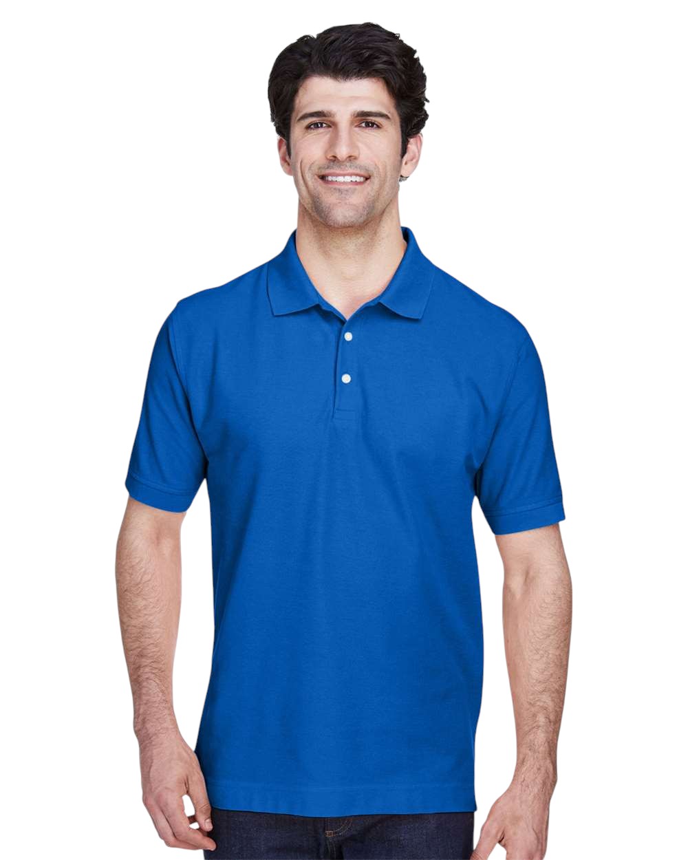Devon & Jones Pima Piqué Polo - French Blue