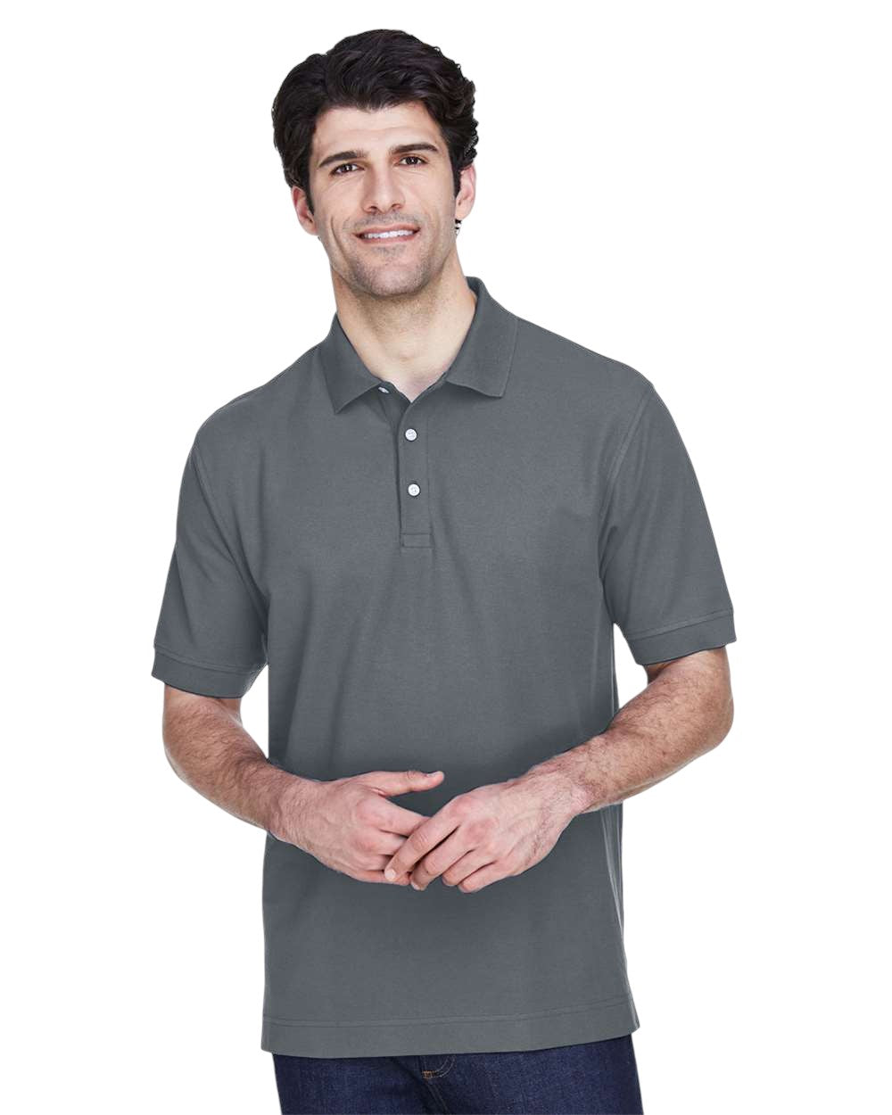 Devon & Jones Pima Piqué Polo - Graphite