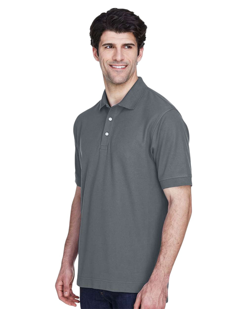 Devon & Jones Pima Piqué Polo - Graphite