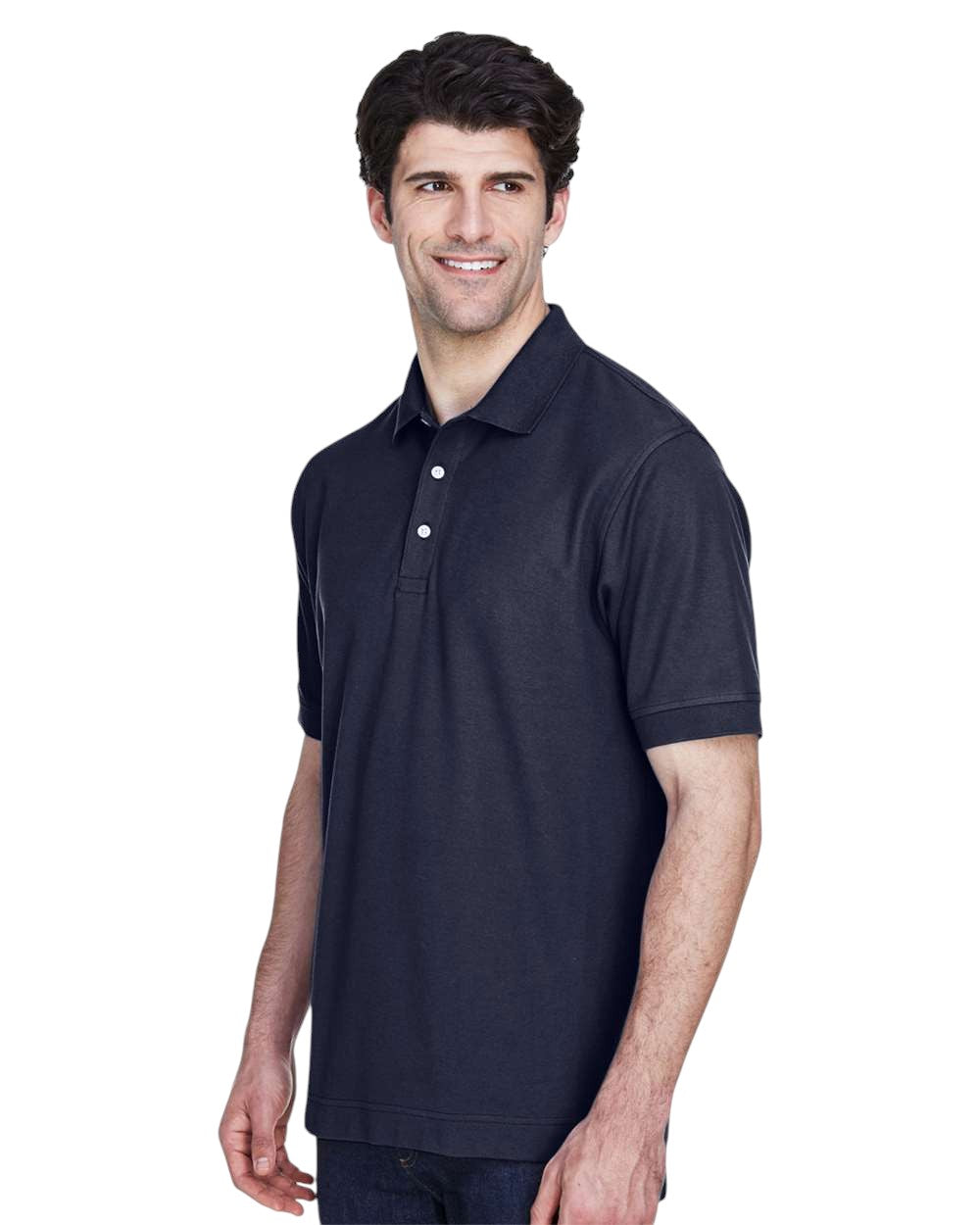 Devon & Jones Pima Piqué Polo - Navy