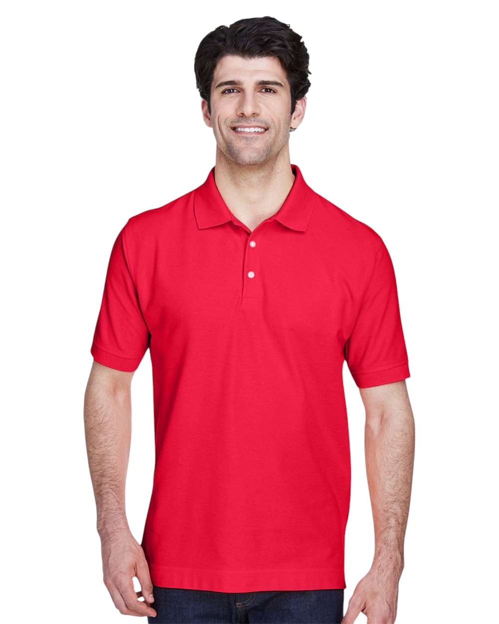 Devon & Jones Pima Piqué Polo - Red