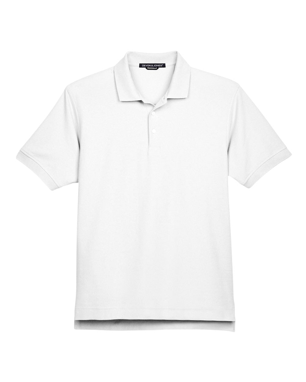 Devon & Jones Pima Piqué Polo - White