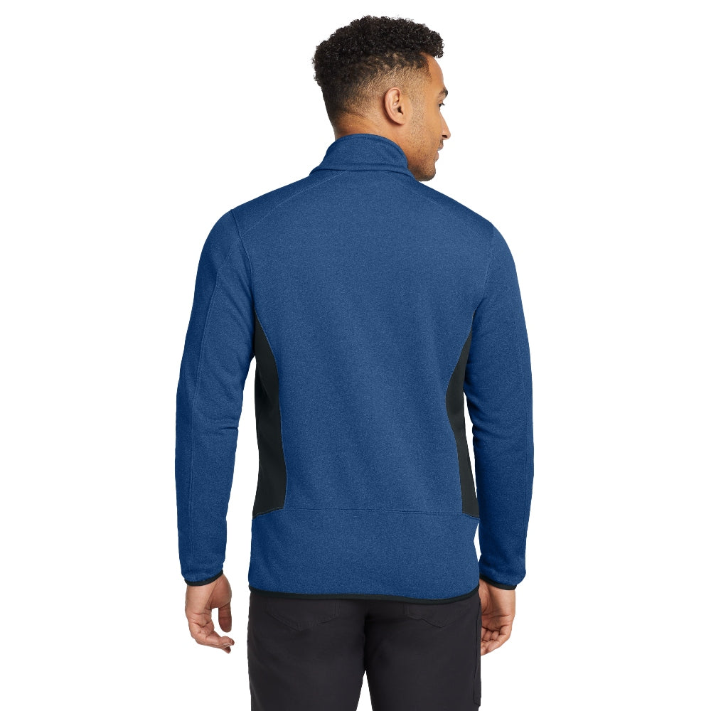 Eddie Bauer® Full-Zip Heather Stretch Fleece Jacket - Blue Heather