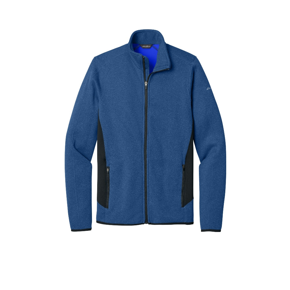 Eddie Bauer® Full-Zip Heather Stretch Fleece Jacket - Blue Heather