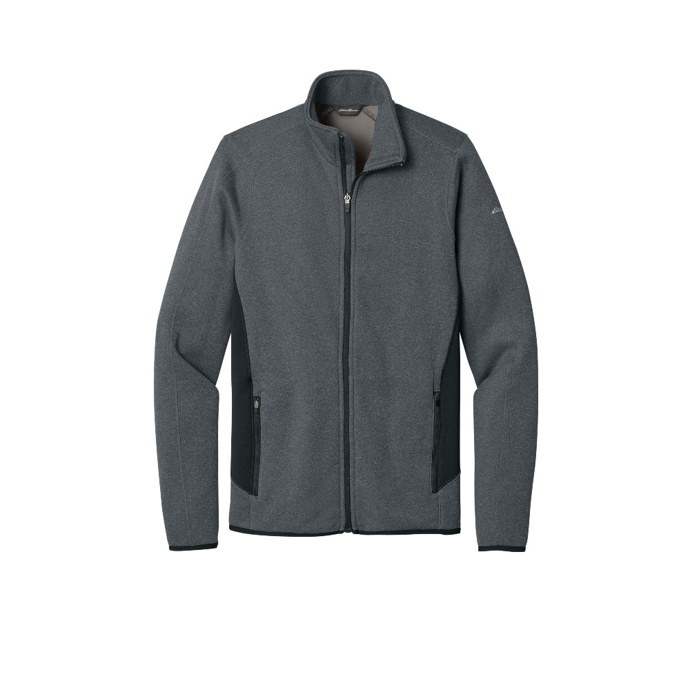 Eddie Bauer® Full-Zip Heather Stretch Fleece Jacket - Dark Charcoal Heather