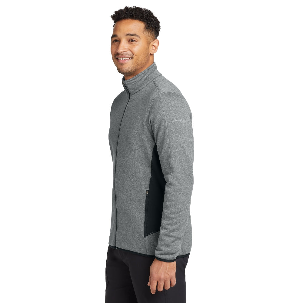 Eddie Bauer® Full-Zip Heather Stretch Fleece Jacket - Grey Heather