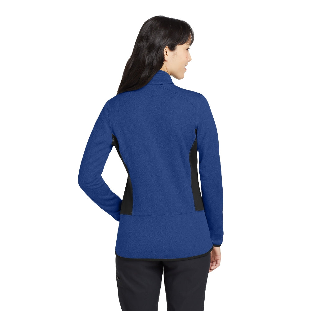 Eddie Bauer® Women's Full-Zip Heather Stretch Fleece Jacket - Blue Heather