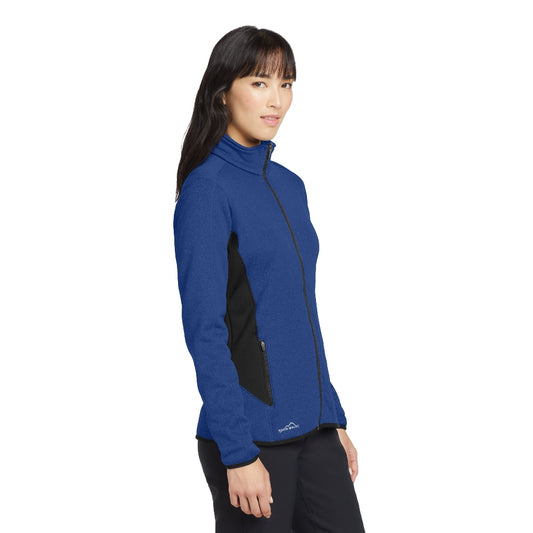 Eddie Bauer® Women's Full-Zip Heather Stretch Fleece Jacket - Blue Heather