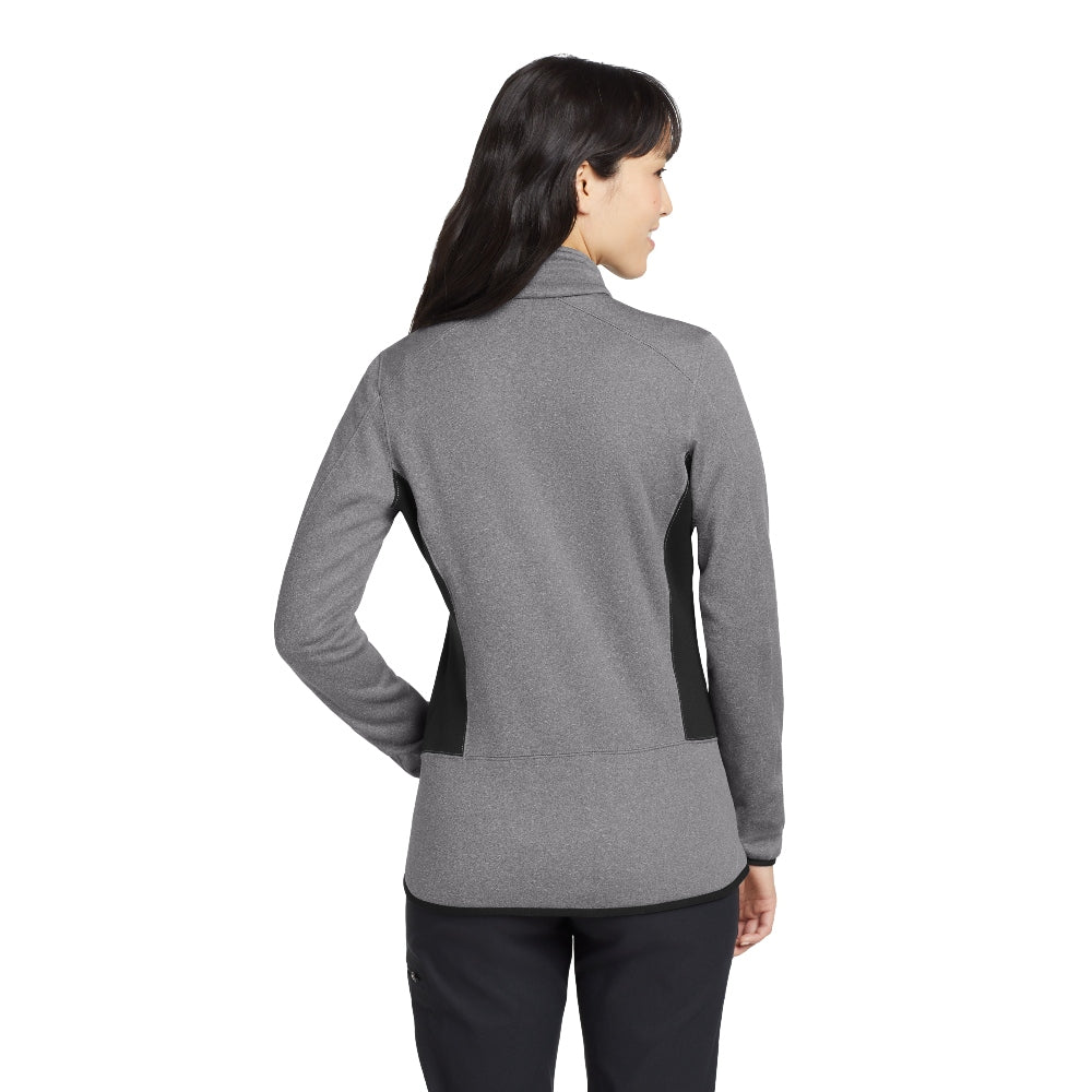Eddie Bauer® Women's Full-Zip Heather Stretch Fleece Jacket - Grey Heather