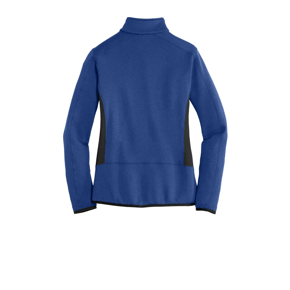 Eddie Bauer® Women's Full-Zip Heather Stretch Fleece Jacket - Blue Heather