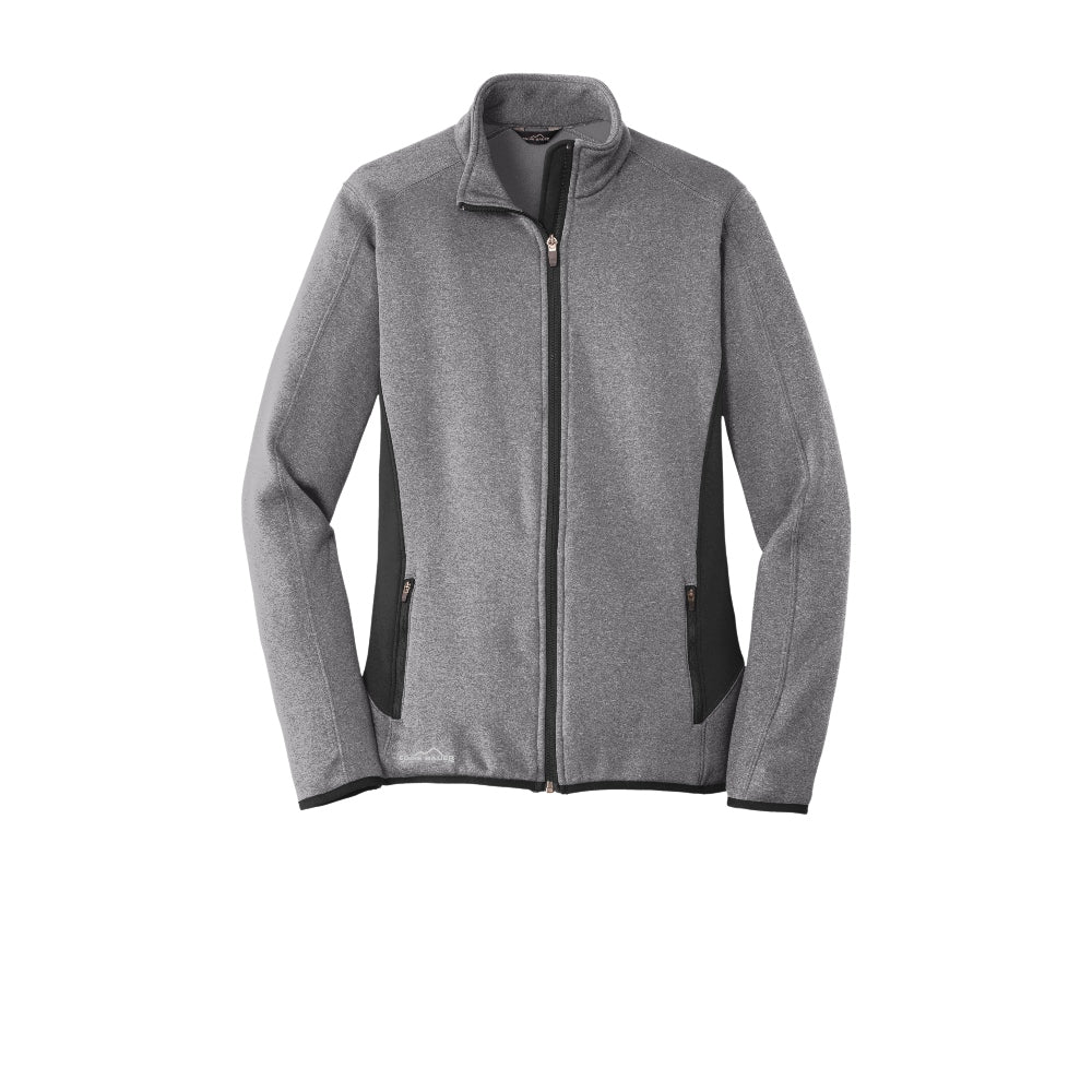 Eddie Bauer® Women's Full-Zip Heather Stretch Fleece Jacket - Grey Heather