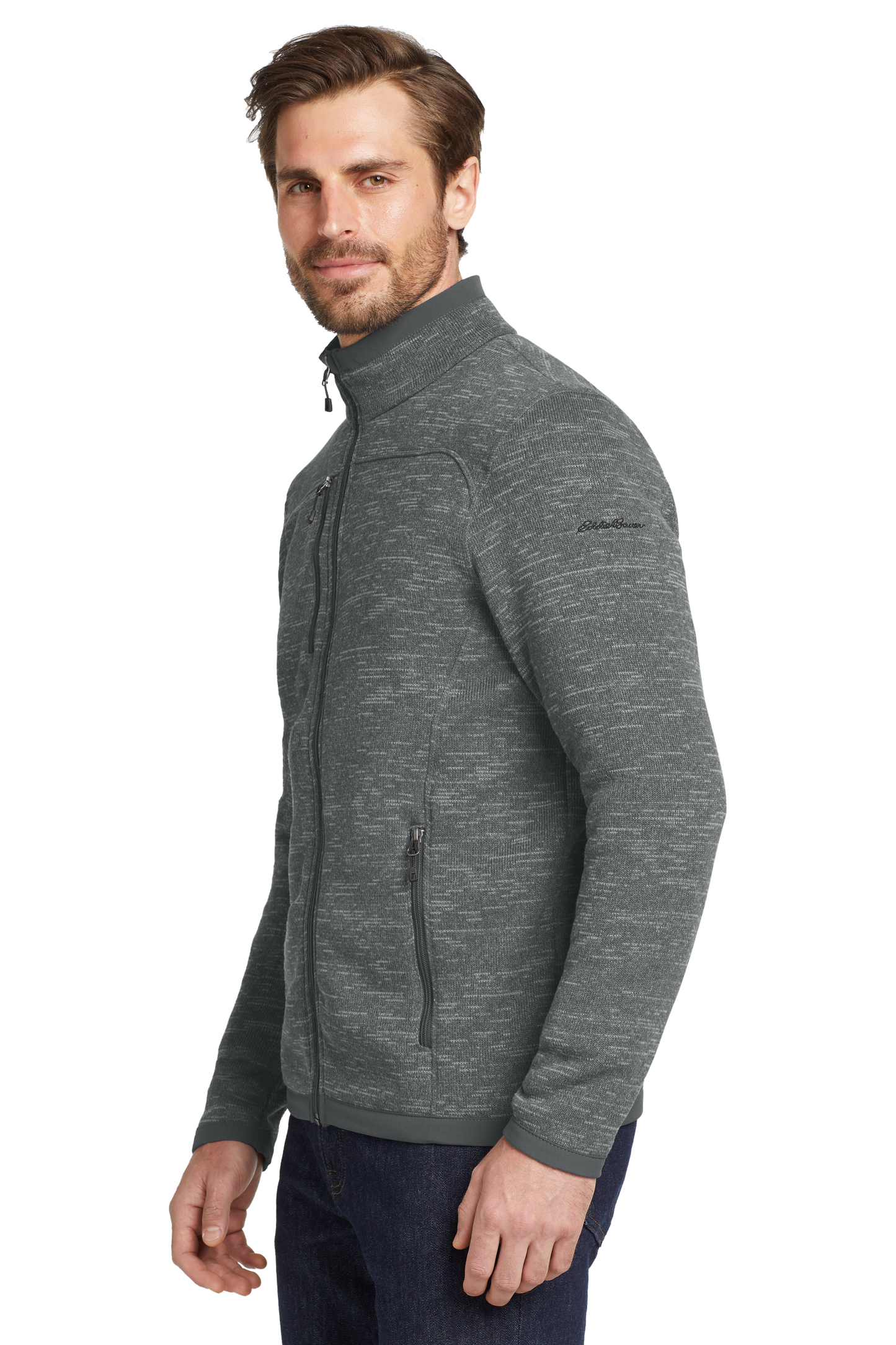 Eddie Bauer ® Sweater Fleece Full-Zip - Dark Grey Heather