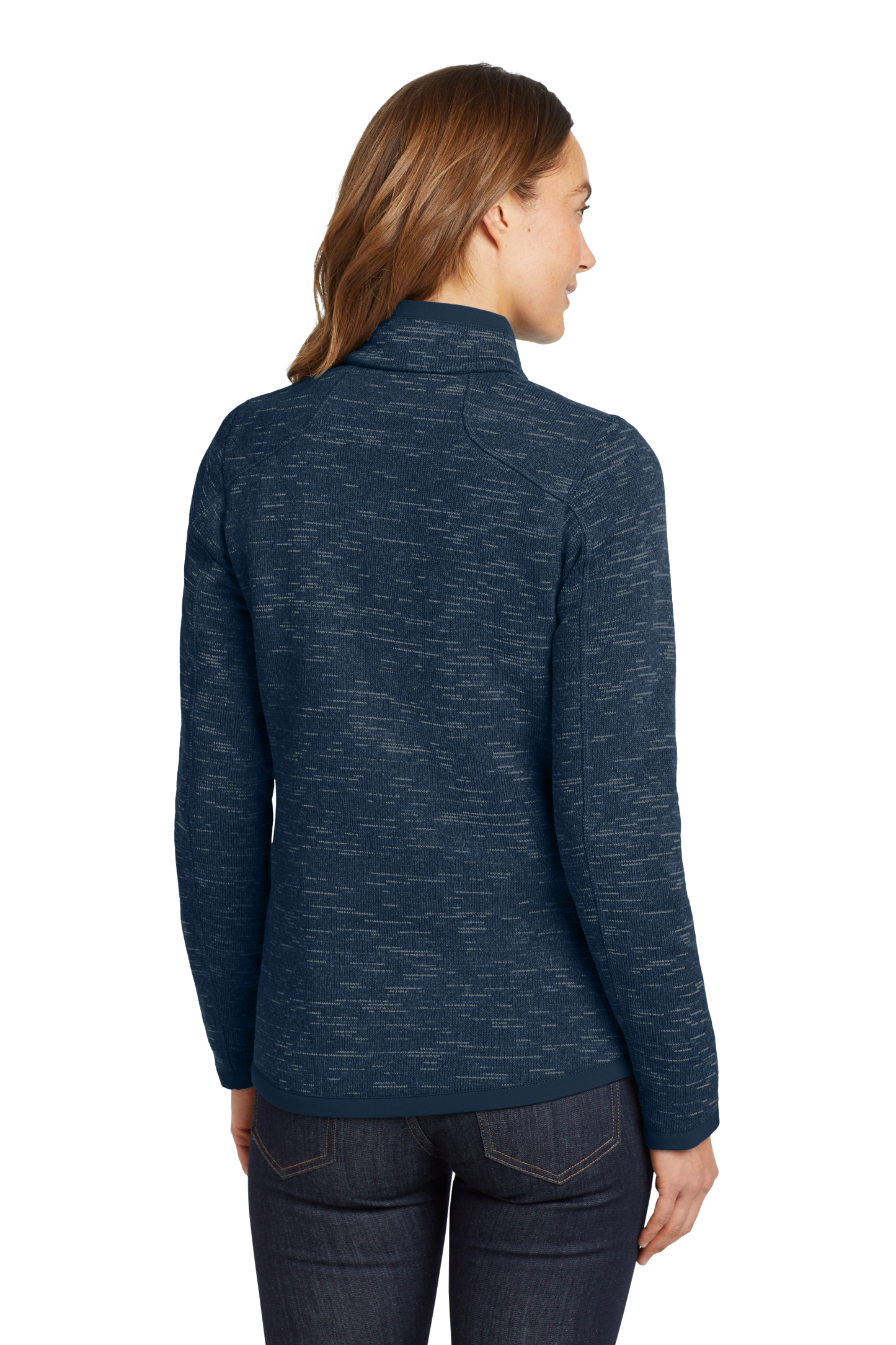 Eddie Bauer ® Women's Sweater Fleece Full-Zip - River Blue Navy Heather