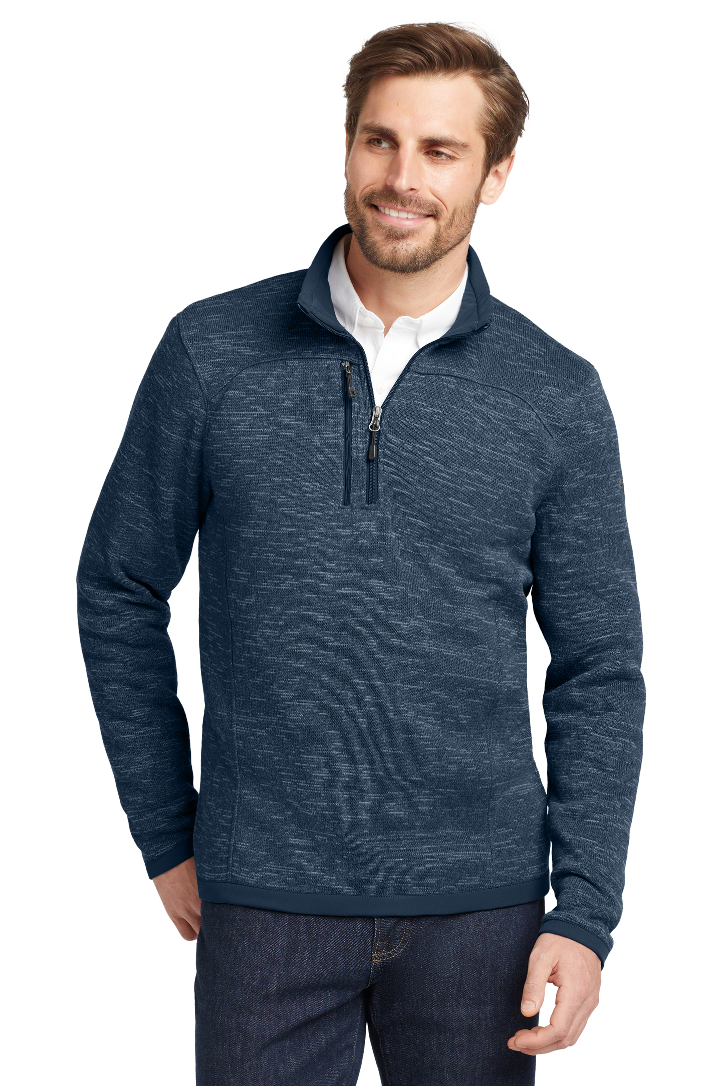 Eddie Bauer ® Sweater Fleece 1/4-Zip - River Blue Navy Heather