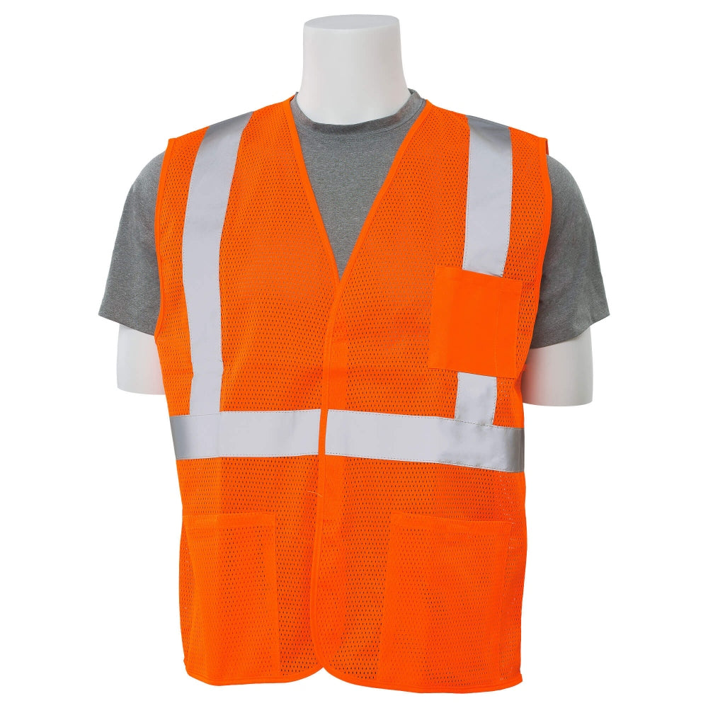 ERB by Delta Plus S362P Class 2 Mesh Economy Safety Vest - Orange