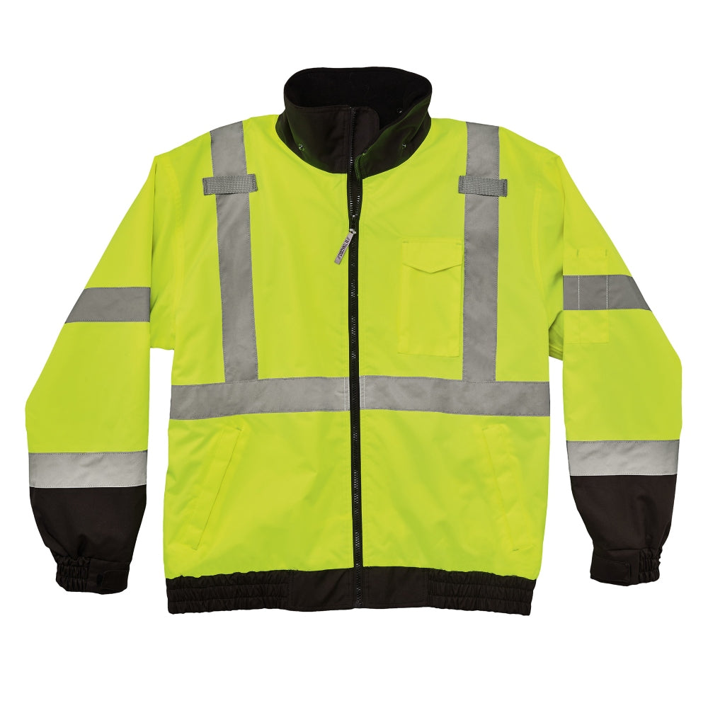 Ergodyne GloWear 8379 Type R Class 3 Fleece Lined Bomber Jacket - Yellow/Lime