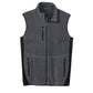 Port Authority® R-Tek® Pro Fleece Full-Zip Vest - Charcoal Heather / Black