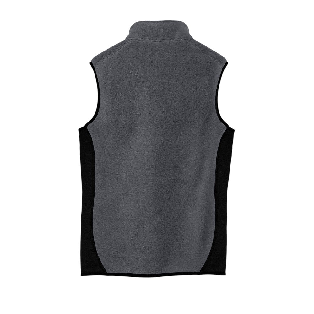 Port Authority® R-Tek® Pro Fleece Full-Zip Vest - Charcoal Heather / Black