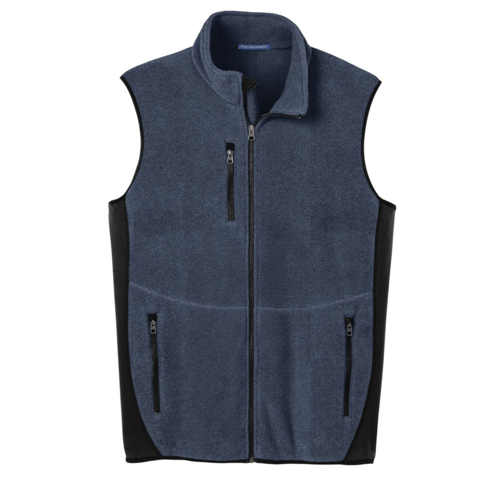 Port Authority® R-Tek® Pro Fleece Full-Zip Vest - Navy Heather / Black