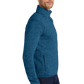 Port Authority® Sweater Fleece Jacket - Medium Blue Heather