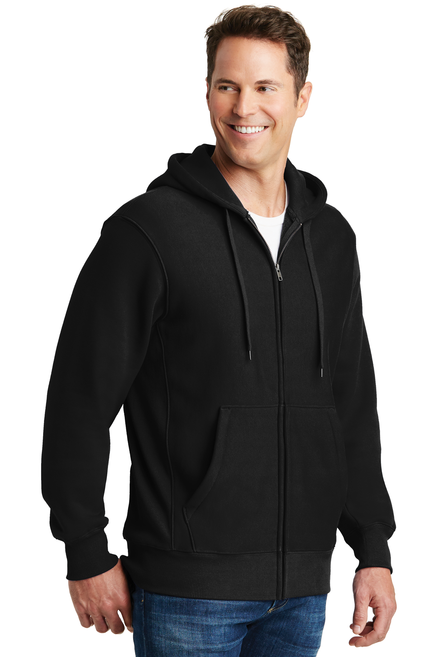 Sport-Tek® Super Heavyweight Full-Zip Hooded Sweatshirt - Black