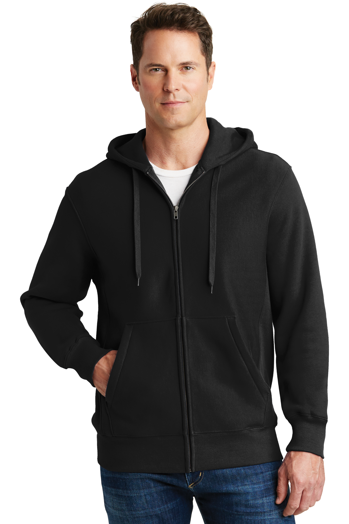 Sport-Tek® Super Heavyweight Full-Zip Hooded Sweatshirt - Black