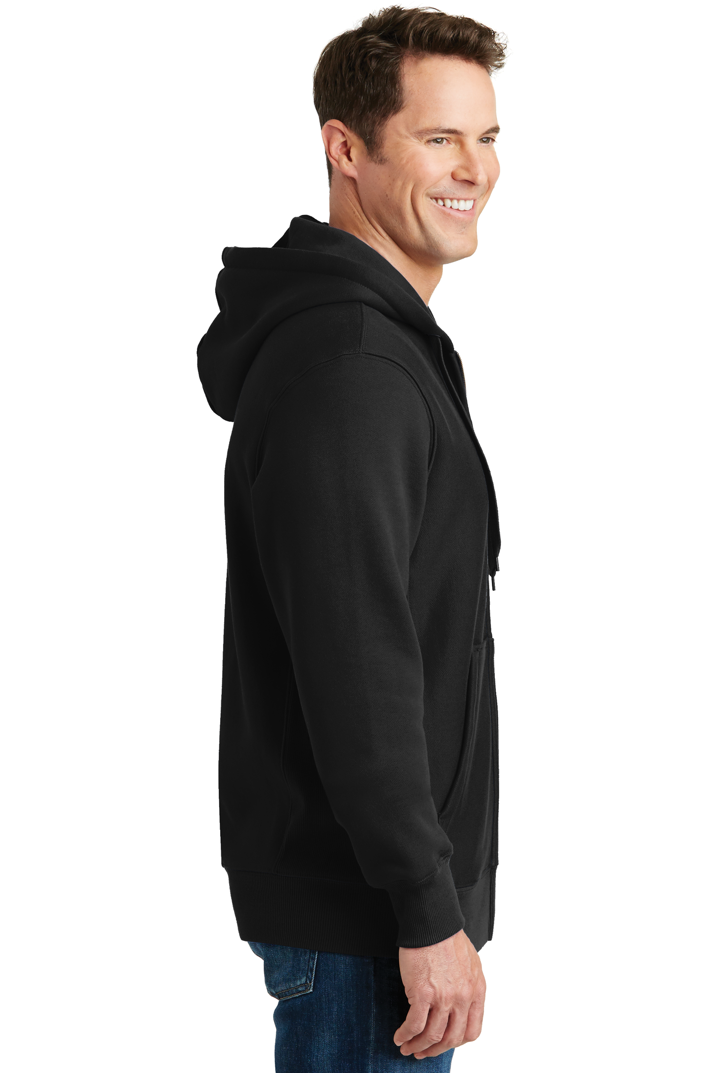 Sport-Tek® Super Heavyweight Full-Zip Hooded Sweatshirt - Black