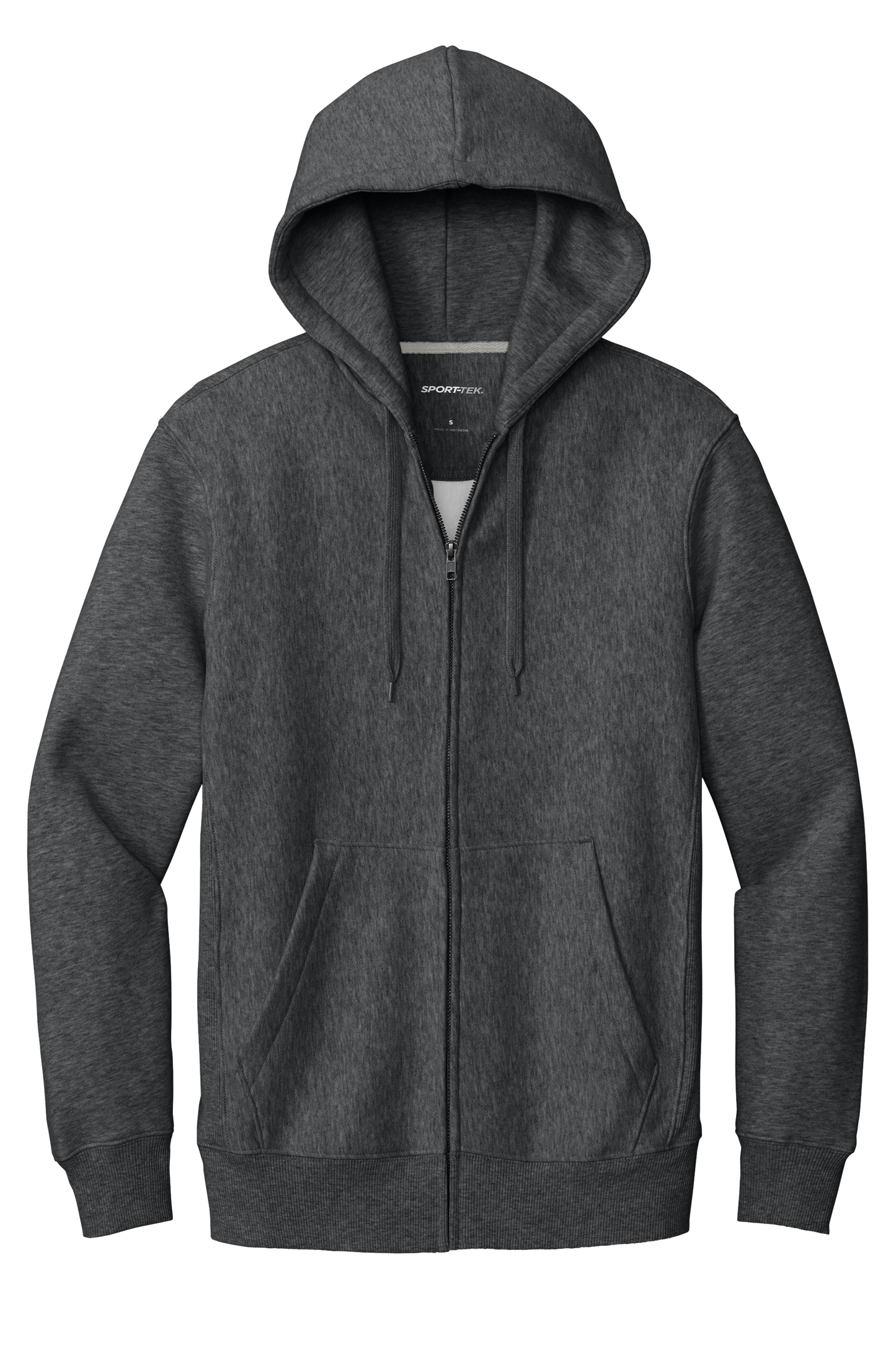 Sport-Tek® Super Heavyweight Full-Zip Hooded Sweatshirt - Graphite Heather