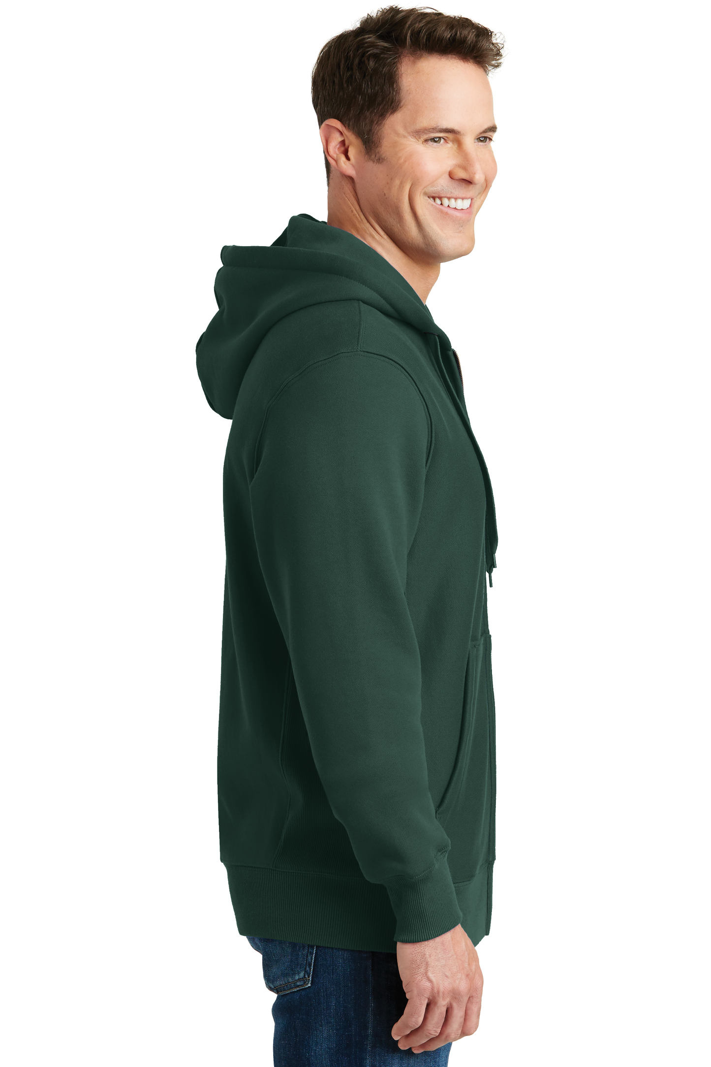 Sport-Tek® Super Heavyweight Full-Zip Hooded Sweatshirt - Dark Green