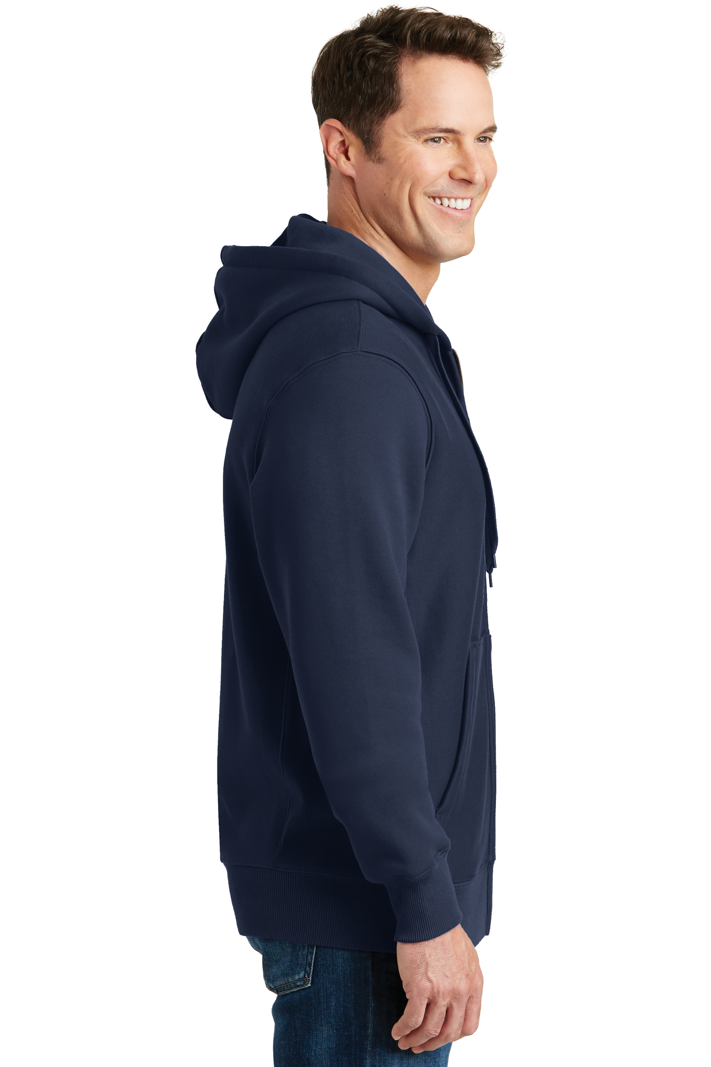 Sport-Tek® Super Heavyweight Full-Zip Hooded Sweatshirt - True Navy