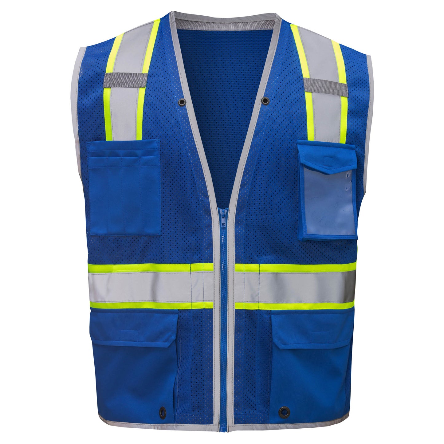 GSS Safety 1712 Enhanced Visibility Hype-Lite Heavy Duty Safety Vest - Blue