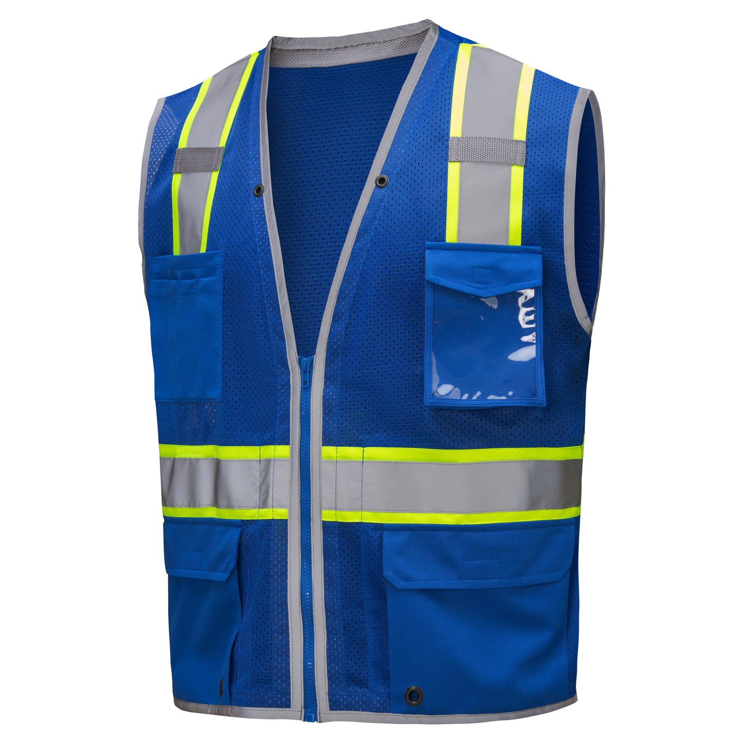 GSS Safety 1712 Enhanced Visibility Hype-Lite Heavy Duty Safety Vest - Blue