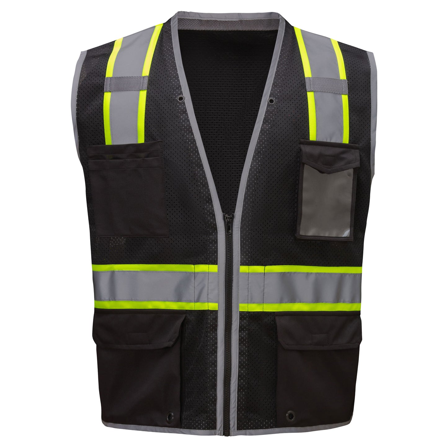 GSS Safety 1712 Enhanced Visibility Hype-Lite Heavy Duty Safety Vest - Black