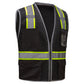 GSS Safety 1712 Enhanced Visibility Hype-Lite Heavy Duty Safety Vest - Black
