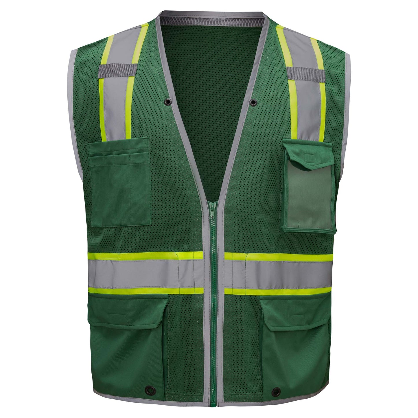 GSS Safety 1712 Enhanced Visibility Hype-Lite Heavy Duty Safety Vest - Dark Green