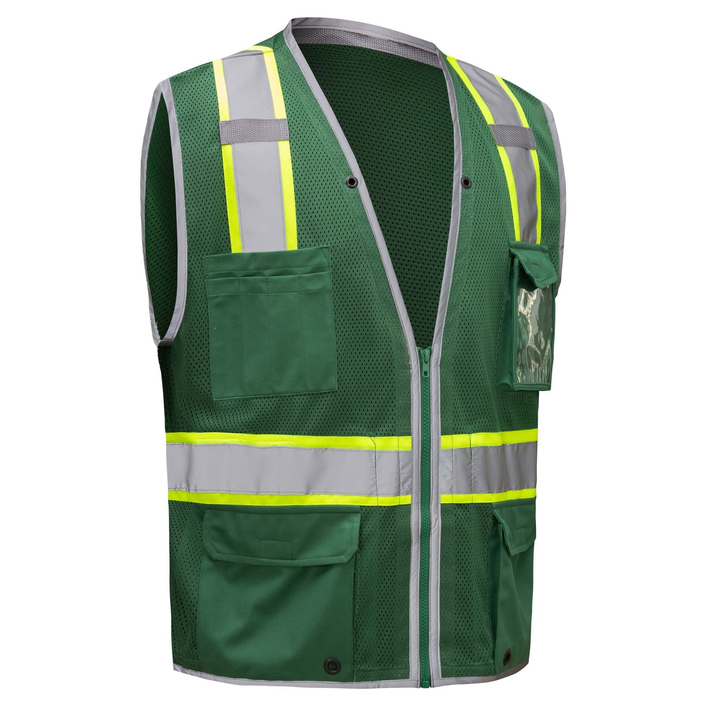 GSS Safety 1712 Enhanced Visibility Hype-Lite Heavy Duty Safety Vest - Dark Green