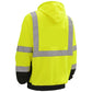 GSS Safety 7001 Type R Class 3 Black Bottom Safety Sweatshirt - Yellow/Lime
