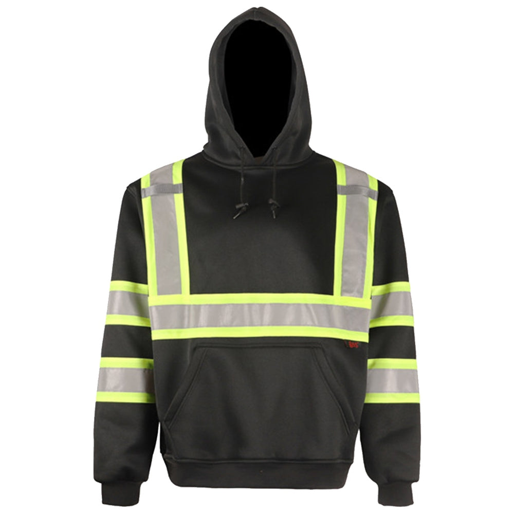 GSS Safety 7007 Class 3 Two-Tone Pullover Safety Sweatshirt - Black