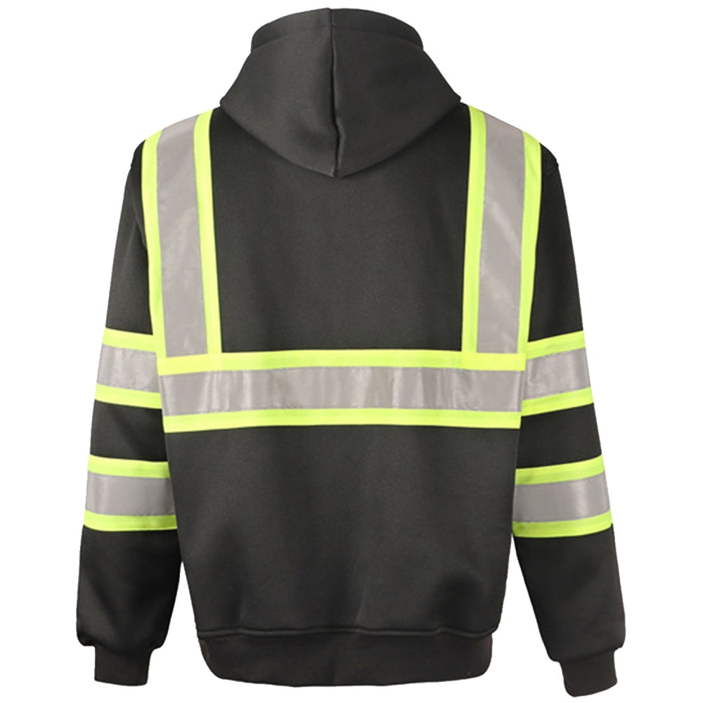 GSS Safety 7007 Class 3 Two-Tone Pullover Safety Sweatshirt - Black