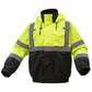 GSS Safety 8003 Type R Class 3 3-in-1 Black Bottom Bomber Jacket - Yellow/Lime