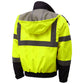 GSS Safety 8003 Type R Class 3 3-in-1 Black Bottom Bomber Jacket - Yellow/Lime