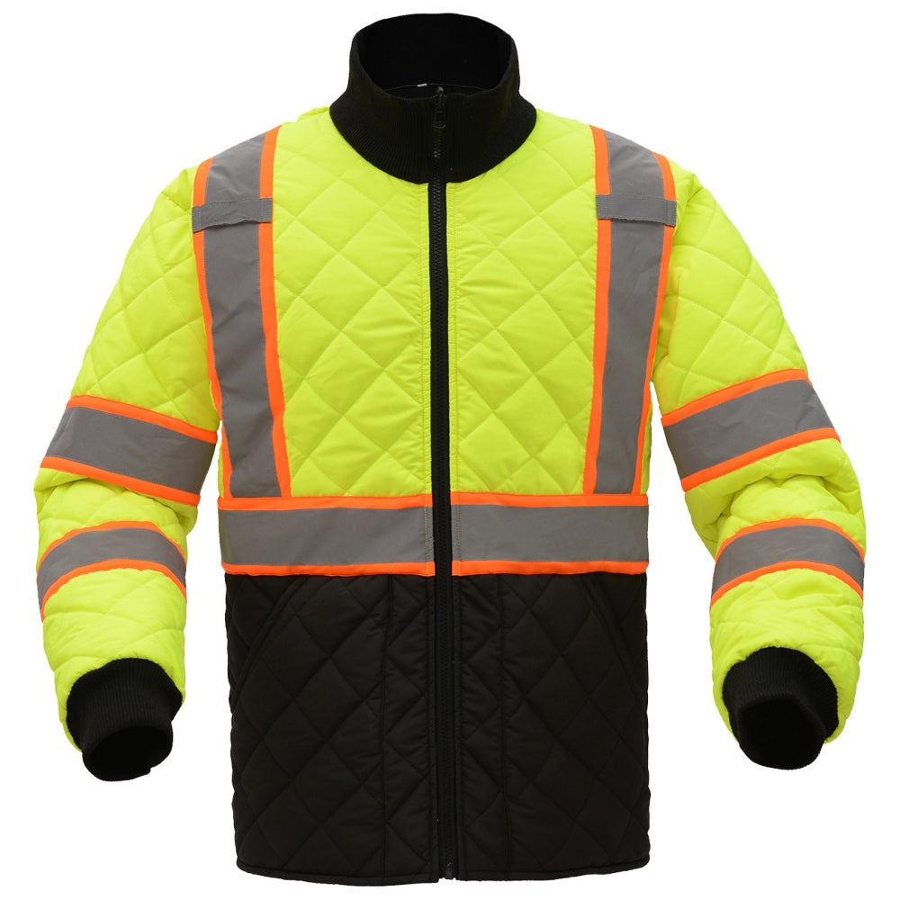GSS Safety 8007 Non-ANSI Two-Tone Quilted Jacket - Yellow