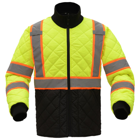 GSS Safety 8007 Non-ANSI Two-Tone Quilted Jacket - Yellow