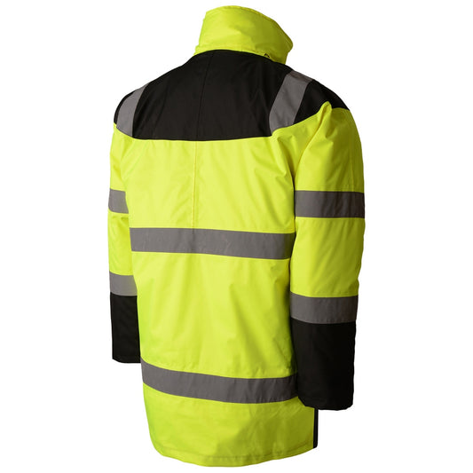GSS Safety 8501 Type R Class 3 Waterproof Fleece-Lined Parka Jacket - Safety Yellow