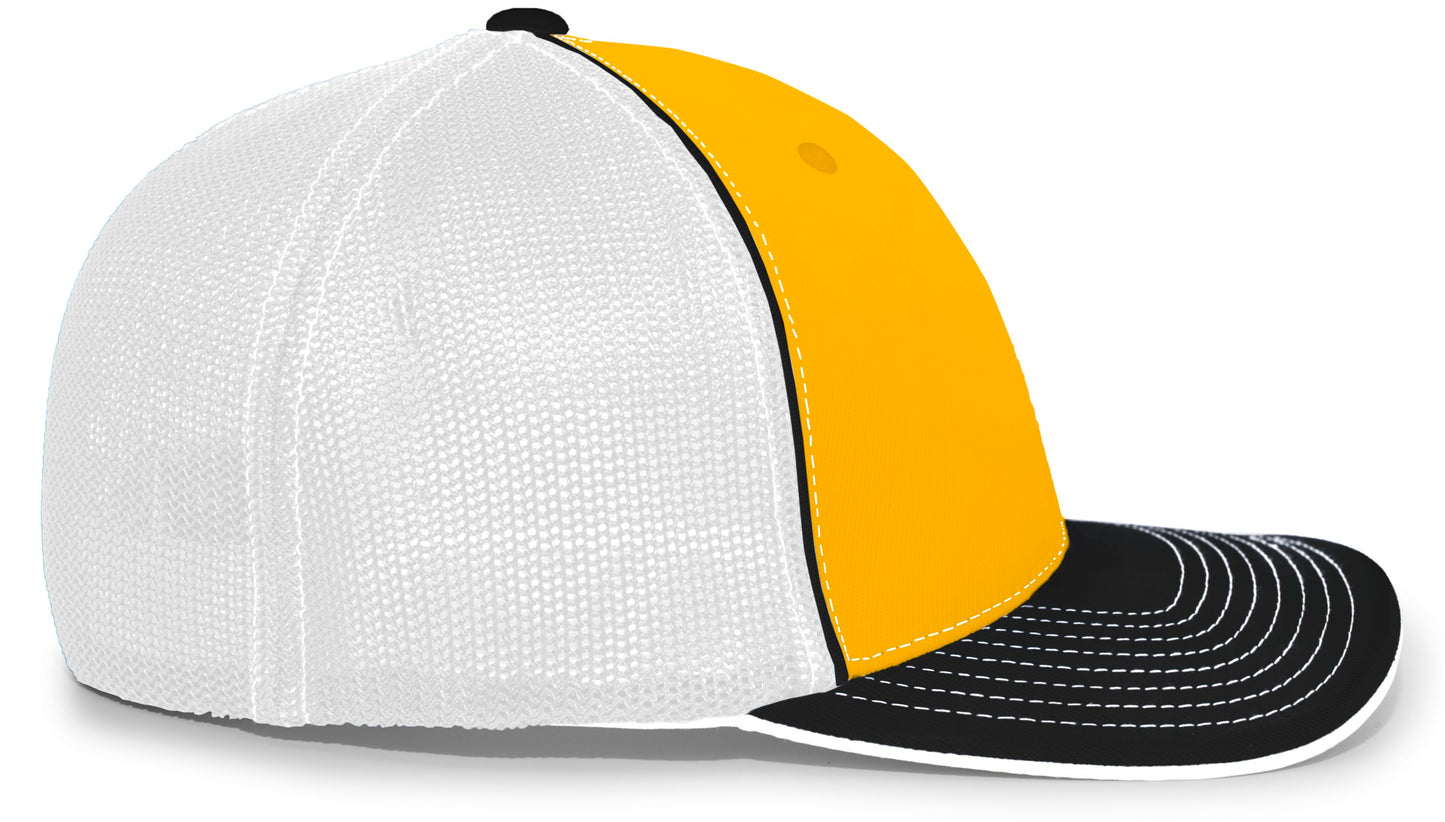 Pacific Headwear Trucker PacFlex Cap - Gold/White/Black